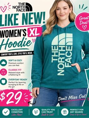 The North Face Women’s Teal Logo Hoodie